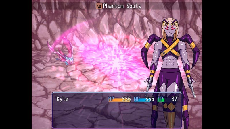 Effets magiques en pixel art et personnage de RPG furry fantastique.