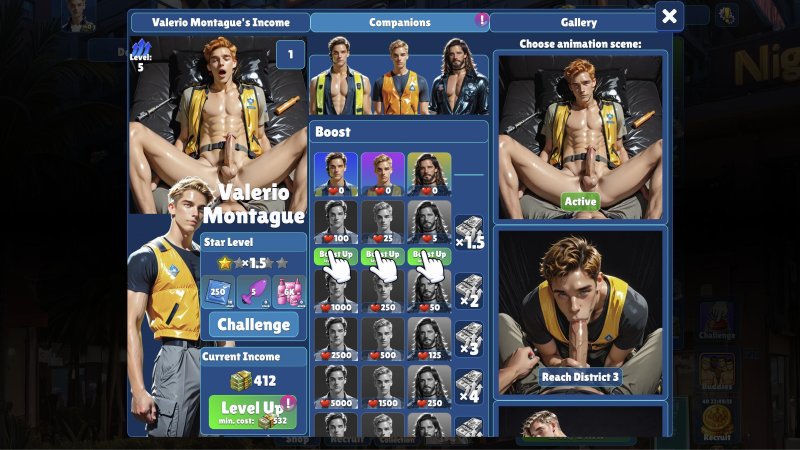 Galerie de recrutement avec interprètes masculins adultes.