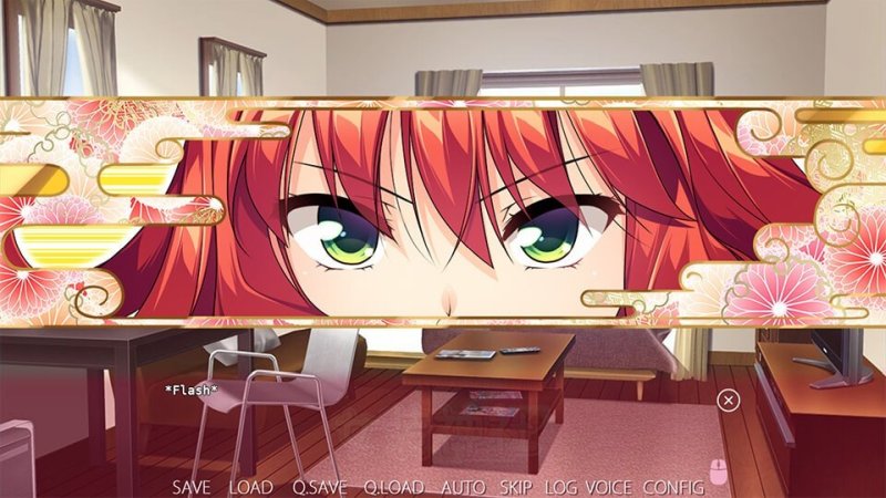 Sanctuaire japonais visible derrière la fenêtre de dialogue du visual novel.
