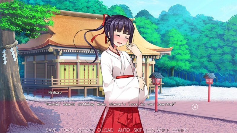 Gros plan sur un personnage illustré du visual novel anime.