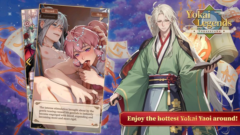 Présentation des personnages de Yokai Legends et illustrations fantastiques pour adultes.